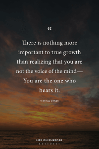 There is nothing more important than realizing you are not the voice